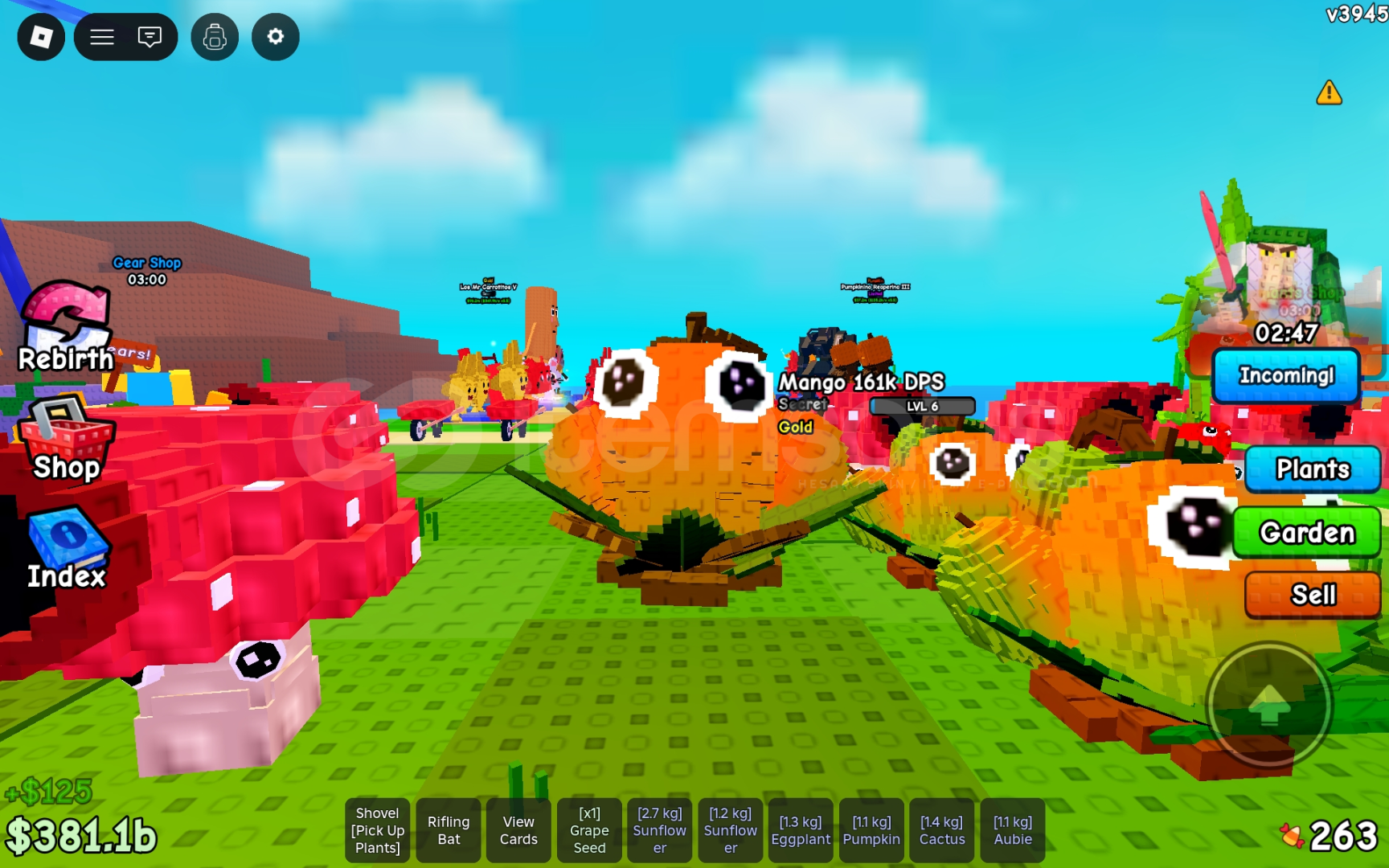 Plants vs brainrots 160k damage mango