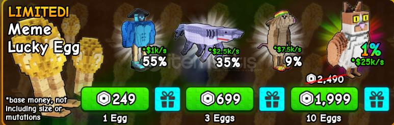 Plants Vs Brainrots 3x Meme Lucky Eggs  Plants Vs Brainrots 3x Meme Lucky Eggs