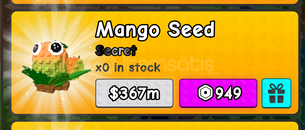 Plants Vs Brainrots Mango Seed