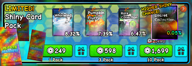 Plants Vs Brainrots Shiny Card Pack x3