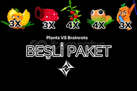 Plants VS Brainrots (BEŞLİ PLANT PAKETİ) Plants VS Brainrots (BEŞLİ PLANT PAKETİ)