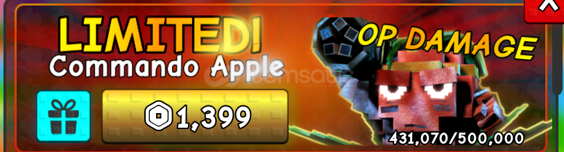 Plants Vs Brainrots COMMANDO APPLE  Plants Vs Brainrots COMMANDO APPLE
