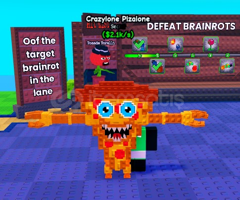 Plants vs Brainrots crazylone pizalone 10x Plants vs Brainrots crazylone pizalone 10x
