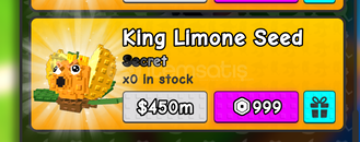 Plants Vs Brainrots King Limone Seed