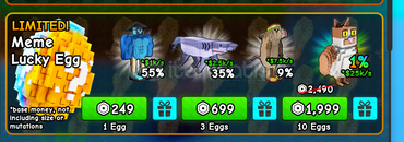 Plants Vs Brainrots Meme Lucky Egg x1 
