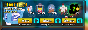 Plants Vs Brainrot Premium Winter Lucky Block 10