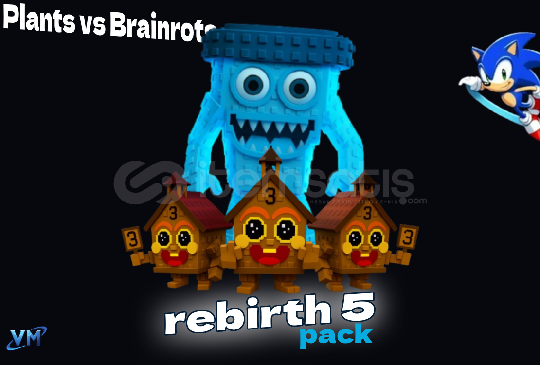 Plants vs Brainrots - Rebirth 5 Paketi Plants vs Brainrots - Rebirth 5 Paketi