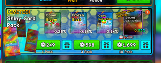 Plants Vs Brainrots Shiny Card Pack x1