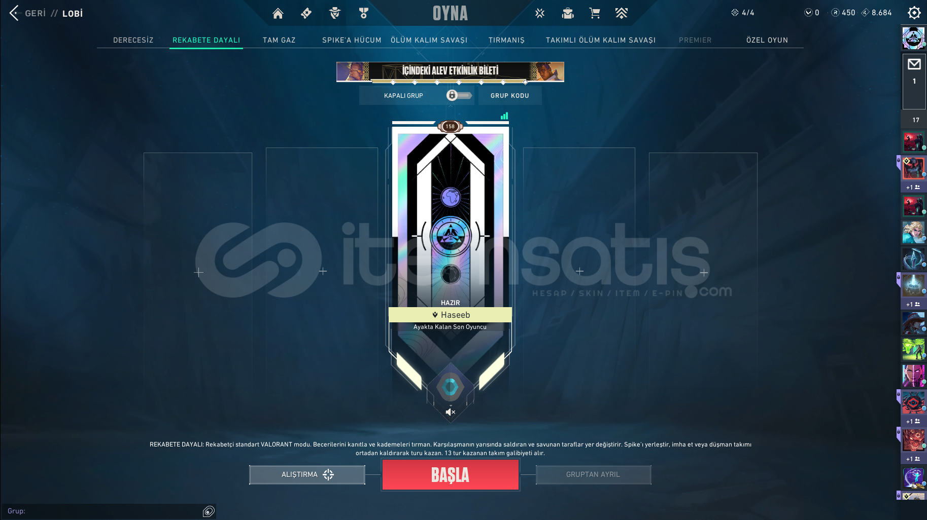 Platin Rank Mail Garantili Hesap Platin Rank Mail Garantili Hesap