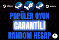 ✨ POPÜLER OYUN GARANTİ ✨ STEAM RANDOM HESAP