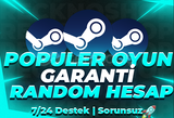⭐POPÜLER OYUN GARANTİLİ | STEAM RANDOM HESAP