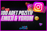 ⭐Pozitif İnstagram Emoji Yorum 100 Adet⭐