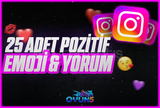 ⭐Pozitif İnstagram Emoji Yorum 25 Adet⭐