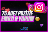 ⭐Pozitif İnstagram Emoji Yorum 75 Adet⭐