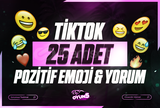 ⭐Pozitif Tiktok Emoji Yorum 25 Adet⭐