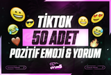 ⭐Pozitif Tiktok Emoji Yorum 50 Adet⭐