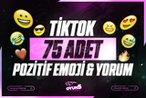 ⭐Pozitif Tiktok Emoji Yorum 75 Adet⭐