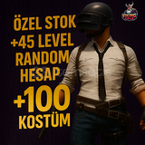 ⭐PREMİUM +100 SKİN 45+LEVEL, PUBG RANDOM HESAP⭐
