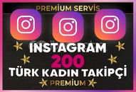 ⚡[ PREMİUM ] İNSTAGRAM TÜRK KADIN 200 TAKİPÇİ⚡