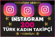 ⭐[ PREMİUM ] İNSTAGRAM TÜRK KADIN 200 TAKİPÇİ ⭐