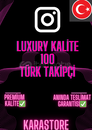 PREMIUM KALITE l 100 Türk takipçi anında teslim