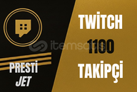 ⭐[PREMİUM] Twitch 1100 TAKİPÇİ + GARANTİ