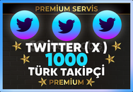 ⚡ [ PREMİUM ] TWİTTER ( X ) 1000 TÜRK TAKİPÇİ ⚡