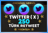 ⚡ [ PREMİUM ] TWİTTER ( X ) 250 TÜRK RETWEET ⚡