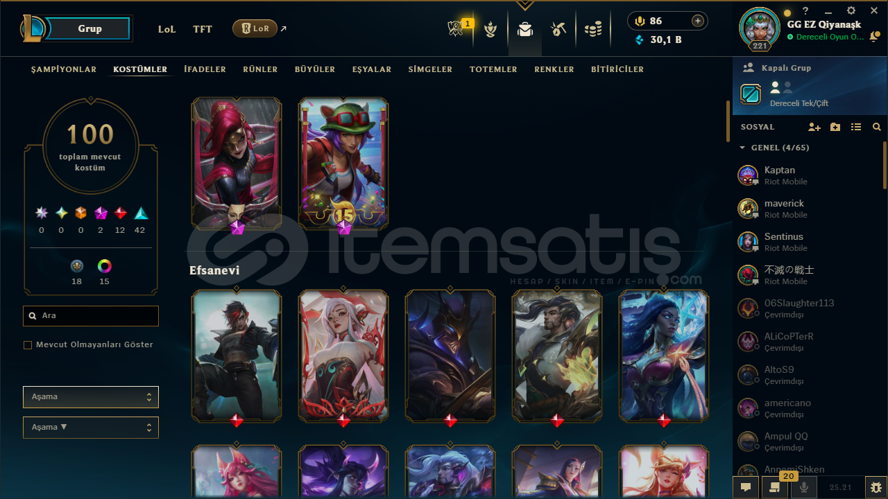 Prestij Kata Mid ve toplam 100 skin Prestij Kata Mid ve toplam 100 skin
