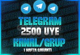 ⭐PROBLEMSİZ⭐2.500 TELEGRAM KANAL/GRUP ÜYESİ