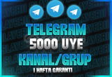 ⭐PROBLEMSİZ⭐5.000 TELEGRAM KANAL/GRUP ÜYESİ