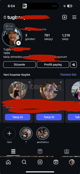 Profesyonel Kız Hesabı Organik Türk Takipçili