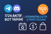 Profesyonel Telegram & Discord botu yapımı 7/24