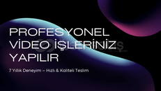 PROFESYONEL VİDEO İŞLERİNİZ YAPILIR
