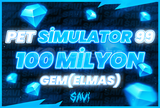 PETS SİMULATOR 99 100M Elmas+Hızlı Teslim