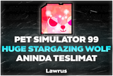 PS 99 Huge Stargazing Wolf - Anında Teslimat!