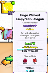 PS Golden huge Wicked EMPYREAN Dragon Ucuz!