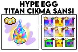 ⚡PS99 - 100x ADET HYPE EGG {TITAN CIKMA ŞANSI}