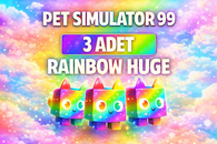 PS99 3 Adet Rainbow Huge Pet
