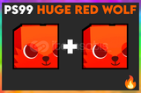 ⚡PS99 - 2x Adet Red Wolf Huge 