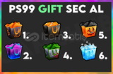 ⚡PS99 - 75x ADET GIFTS SEC-AL