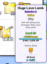 [PS99] Golden Huge Shiny love lamb + Hızlı Tslm