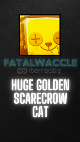 (PS99) - Huge Golden Scarecrow Cat