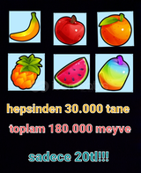 (PS99 MEYVE PAKETİ) tüm meyvelerden 30.000 tane