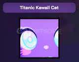 (PS99)Titanic Kawaii Cat