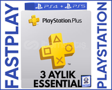 PSN PLUS ESSENTİAL 3 AY + GARANTİ PS4/PS5