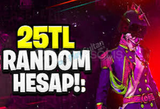 Pubg 25 TL Random Hesap!