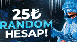 PUBG 25TL RANDOM HESAP FENASAL İYİ