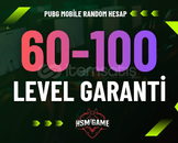 PUBG 60-100 LEVEL GARANTİLİ RANDOM HESAP