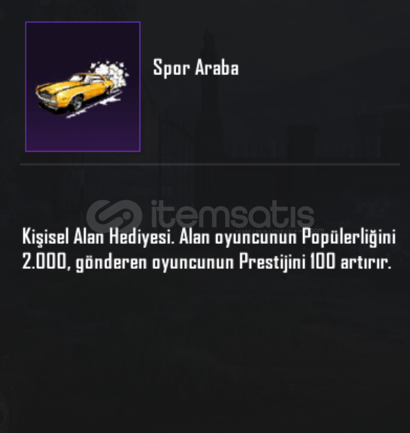 PUBG SPOR ARABA POPÜLERLİK  PUBG SPOR ARABA POPÜLERLİK